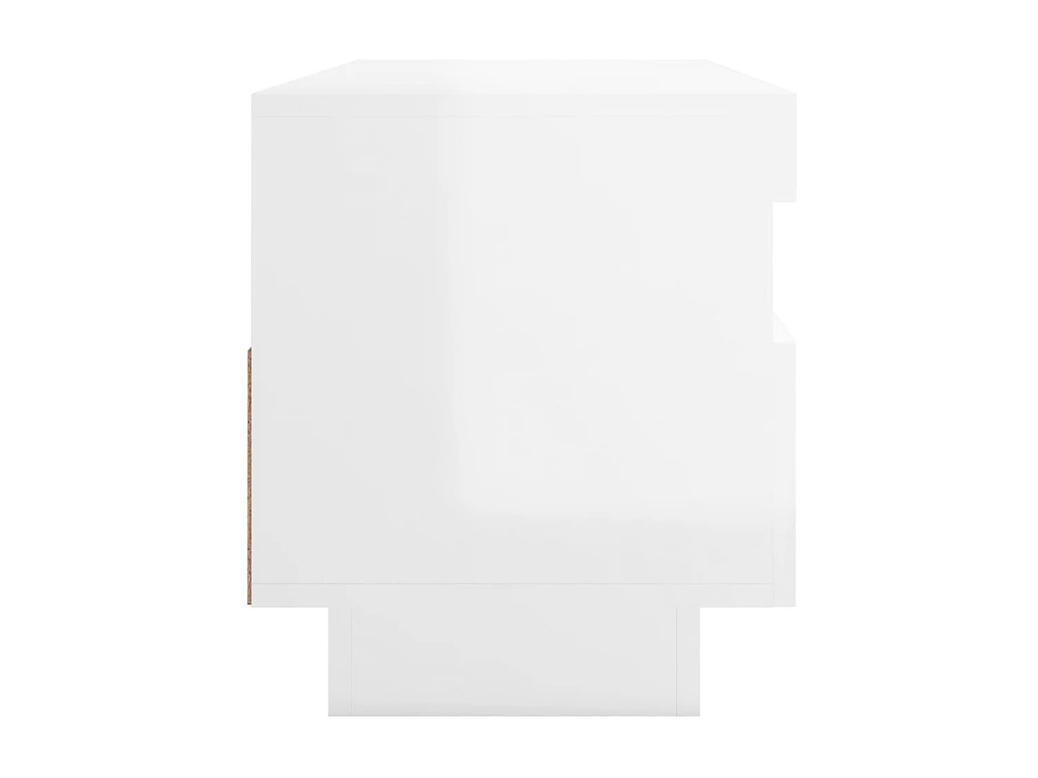 Meuble TV avec lumières LED blanc brillant 100x35x40 cm