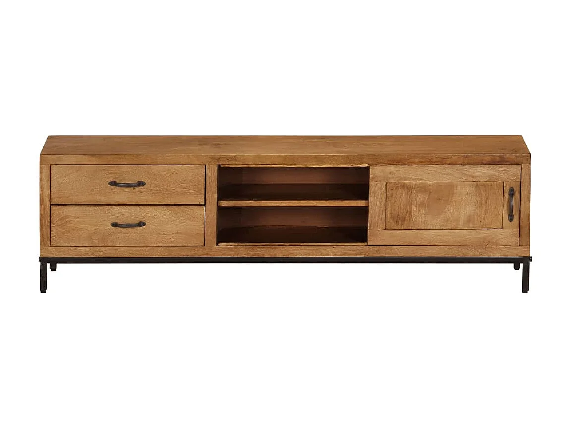 Meuble TV Bois de manguier massif 140 x 30 x 40 cm