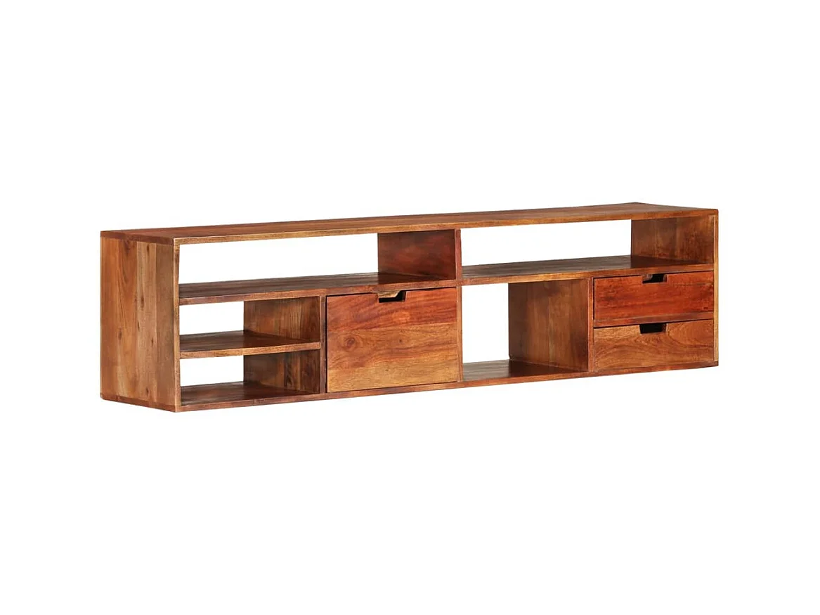 Meuble TV 140x30x35 cm Bois d'acacia massif