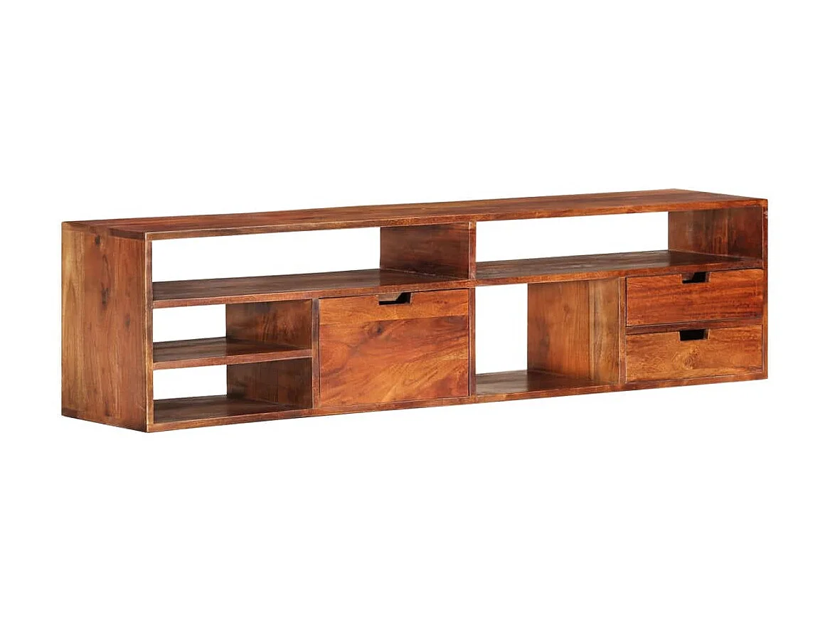 Meuble TV 140x30x35 cm Bois d'acacia massif