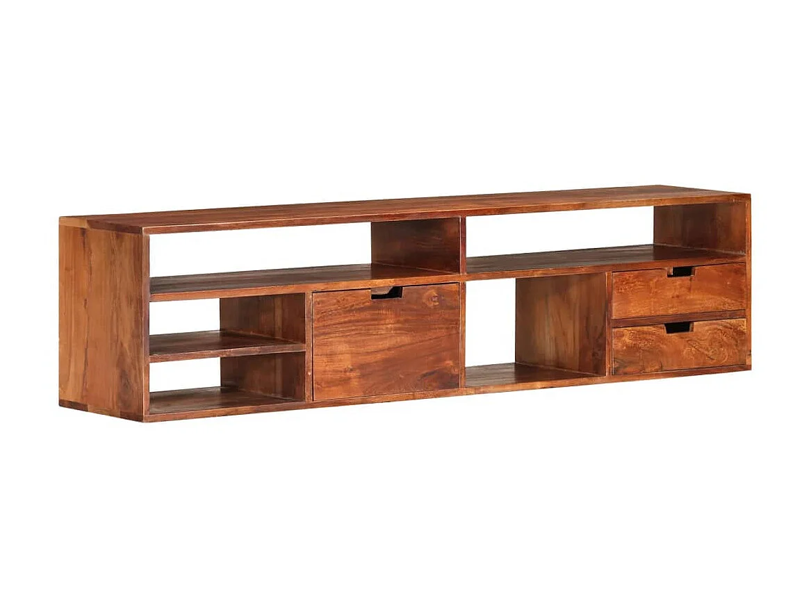 Meuble TV 140x30x35 cm Bois d'acacia massif