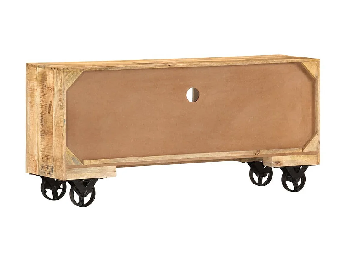 Meuble TV Bois de manguier brut 110x30x50 cm