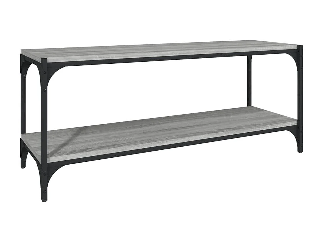 Móvel de TV cinza Sonoma 100x33x41 cm Madeira e aço