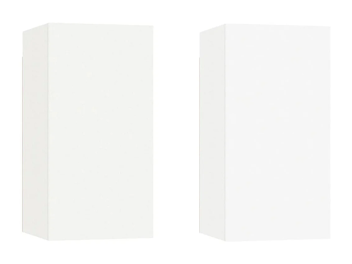 Mobile TV 2 pz Bianco 30,5x30x60 cm Truciolato
