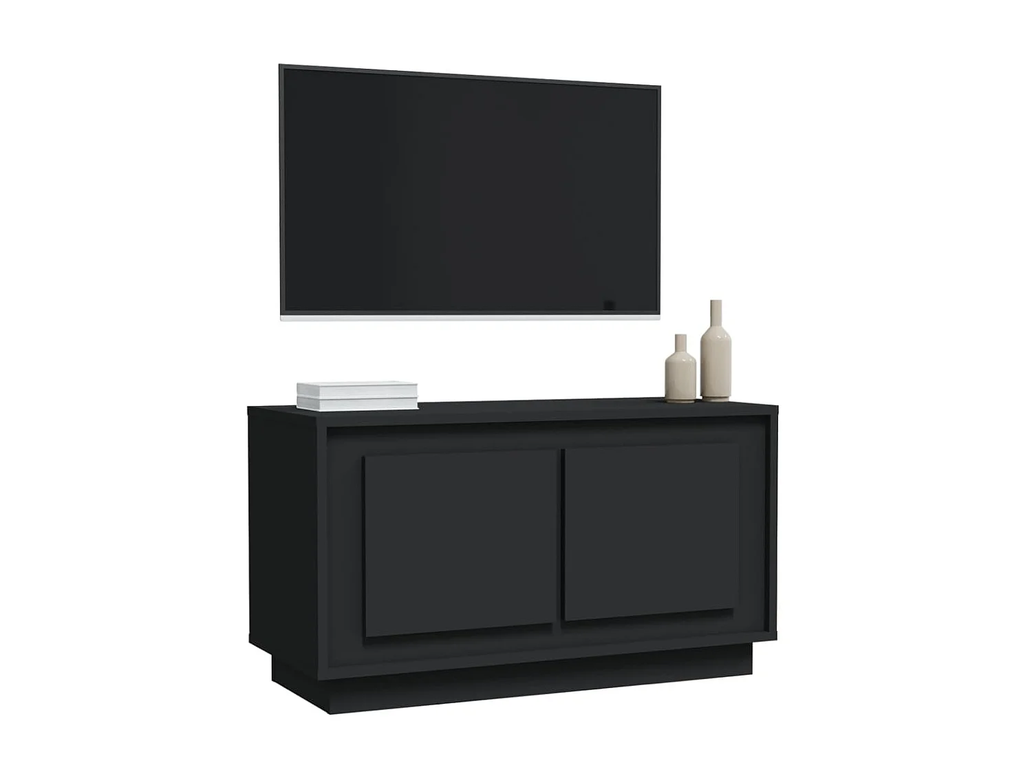 Mobile TV nero 80x35x45 cm in derivati del legno