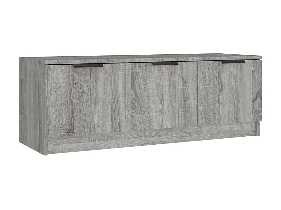 Mueble TV Sonoma gris 102x35x36,5 cm Madera contrachapada