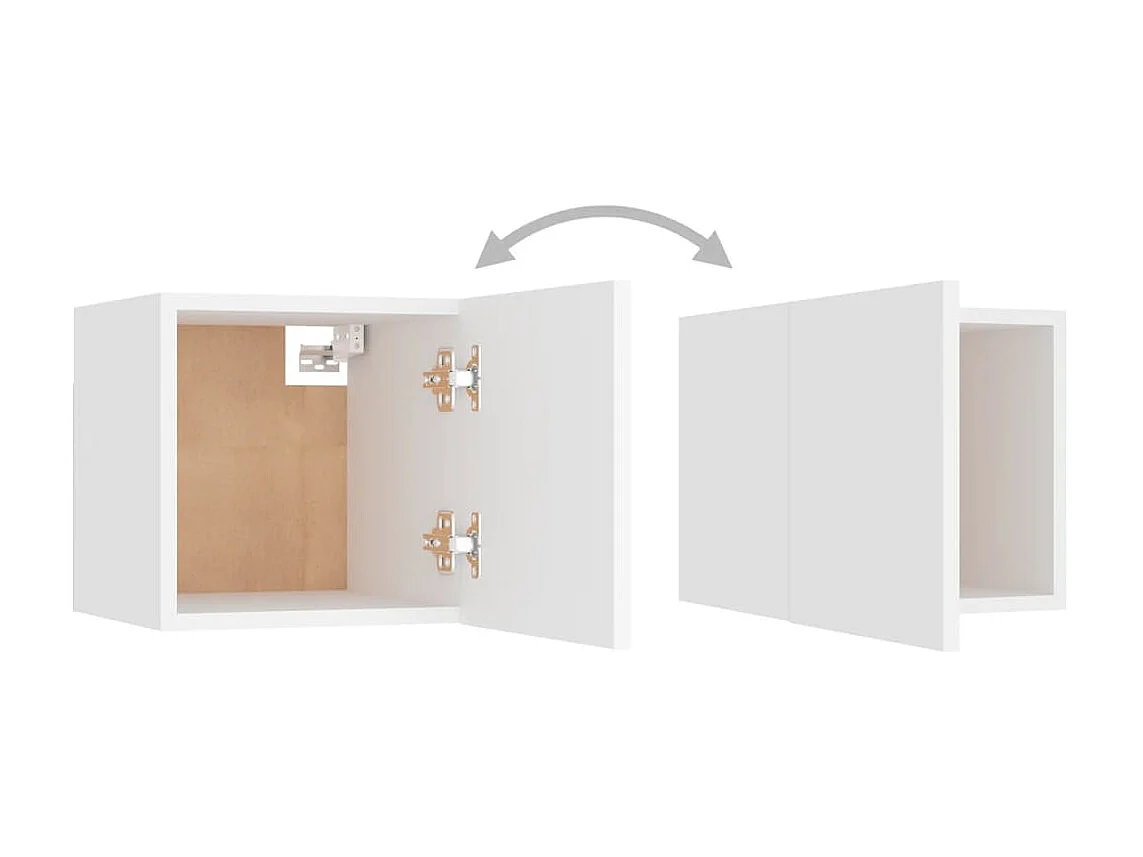 Ensemble de meubles TV 7 pcs Blanc Aggloméré