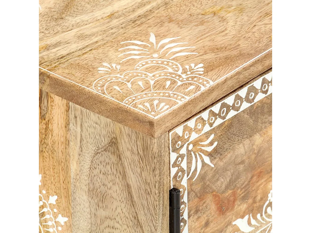 Meuble TV 120x30x40 cm Bois massif de manguier