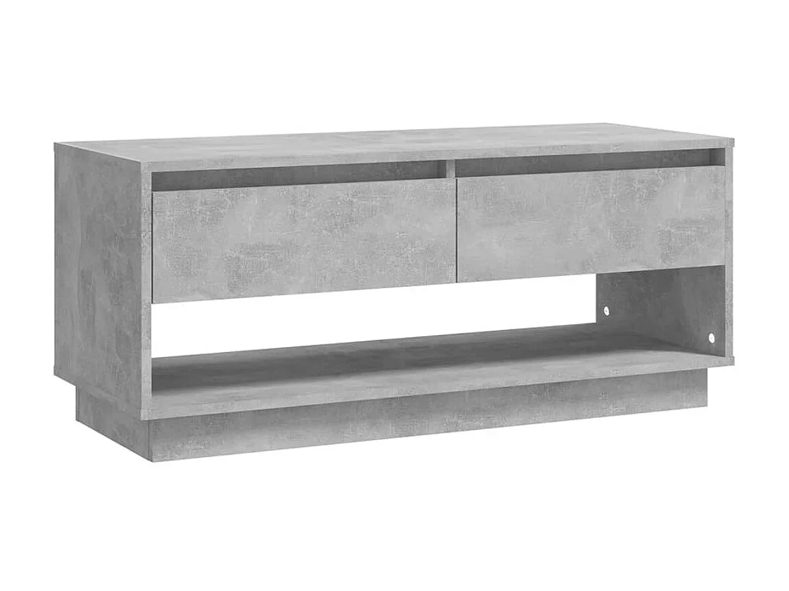 Meuble TV Gris béton 102x41x44 cm Aggloméré