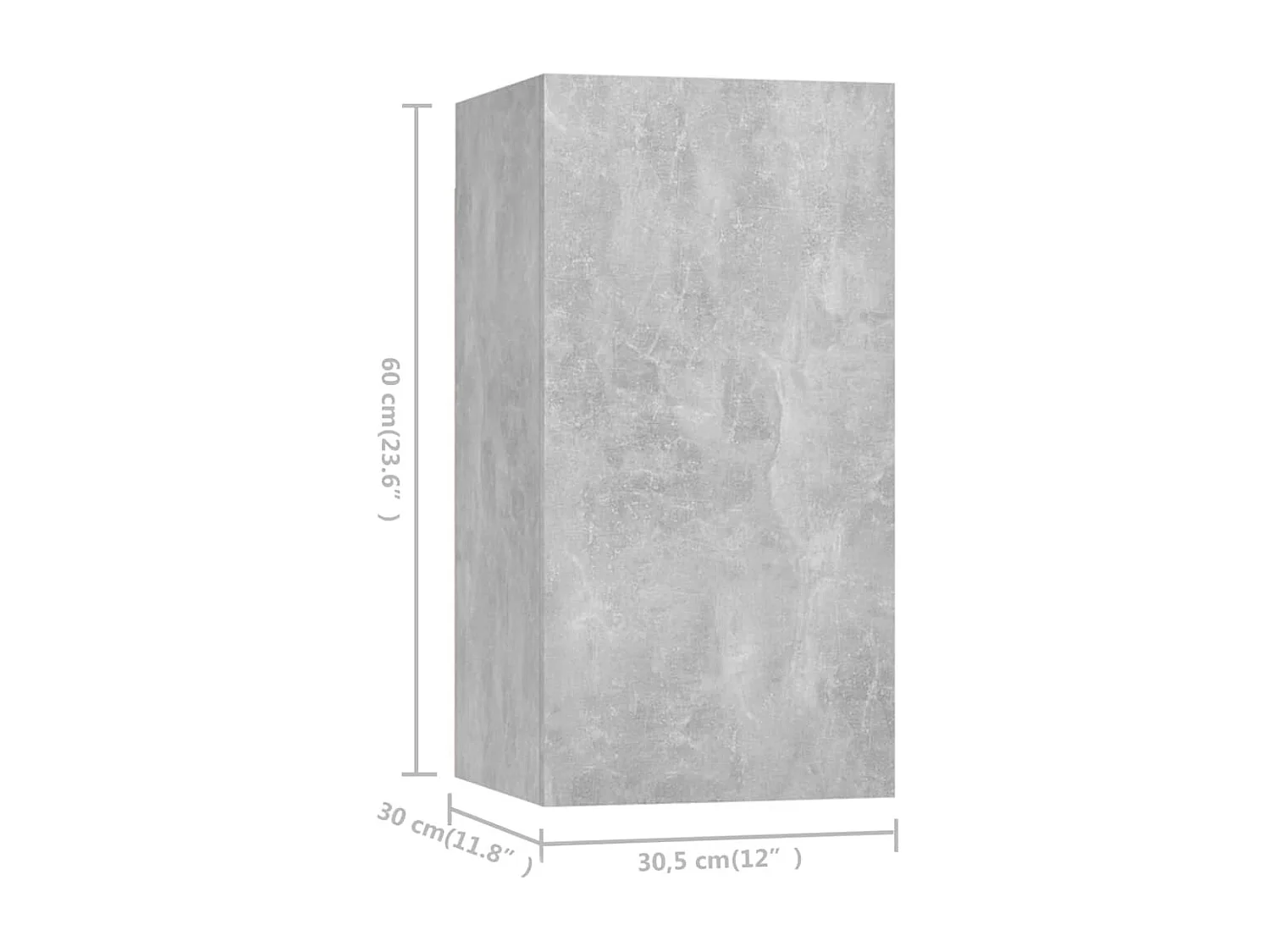 Meubles TV 7 pcs Gris béton 30,5x30x60 cm Aggloméré