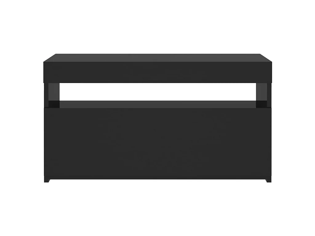 Meuble TV avec lumières LED Noir 75x35x40 cm