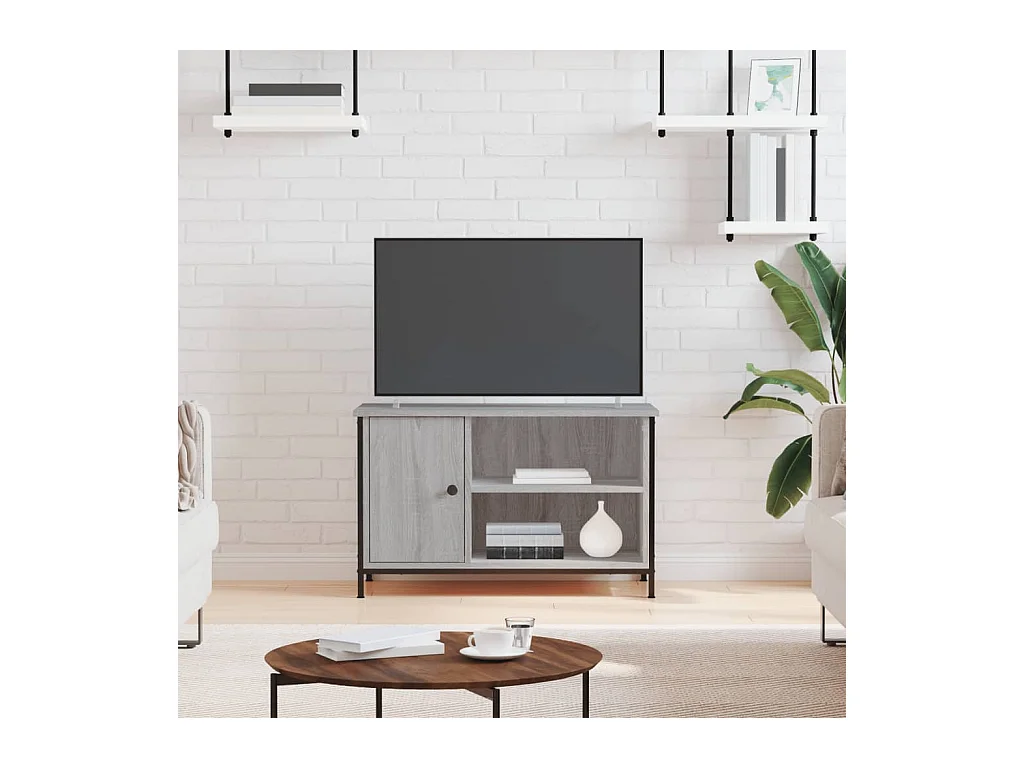 Meuble TV Sonoma gris 80x40x50 cm Bois d'ingénierie
