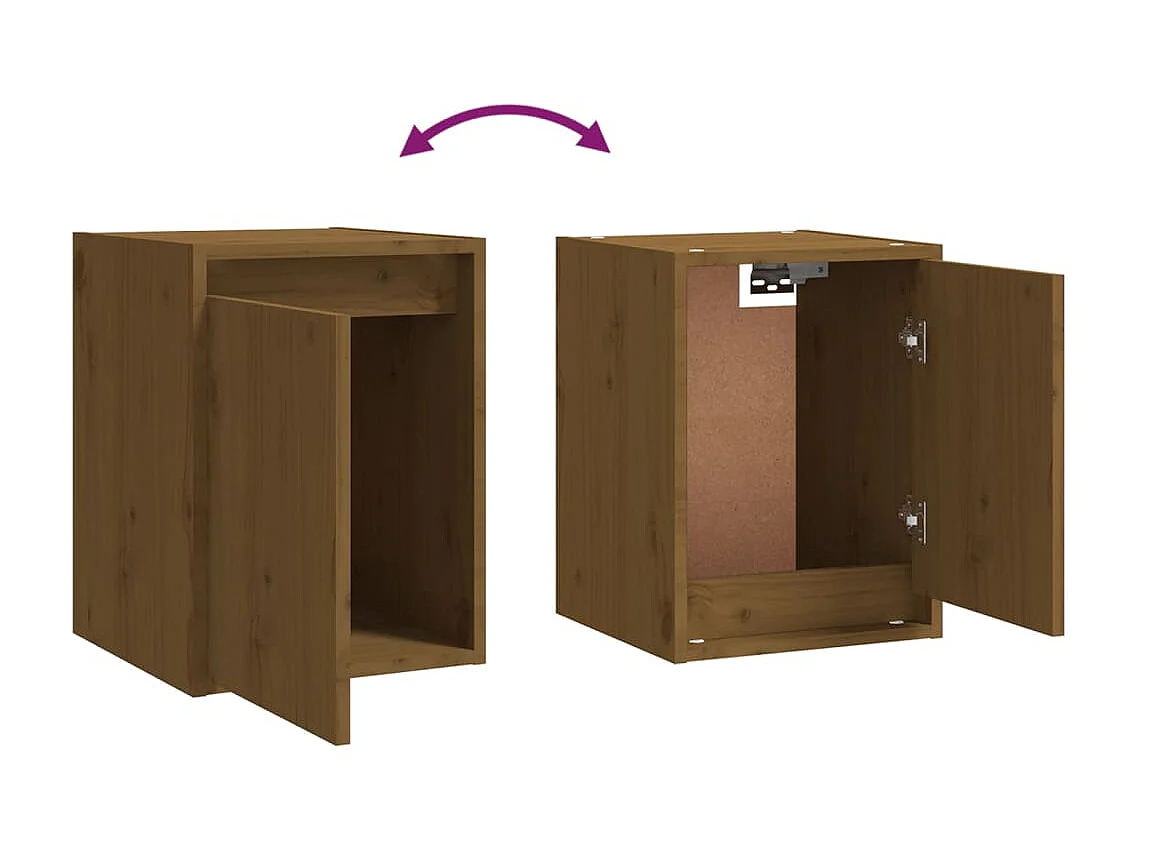 Meubles TV 5 pcs Marron miel Bois massif de pin