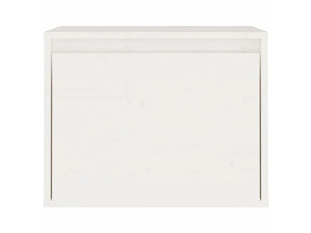 Mueble TV 7 piezas Blanco Madera maciza de pino