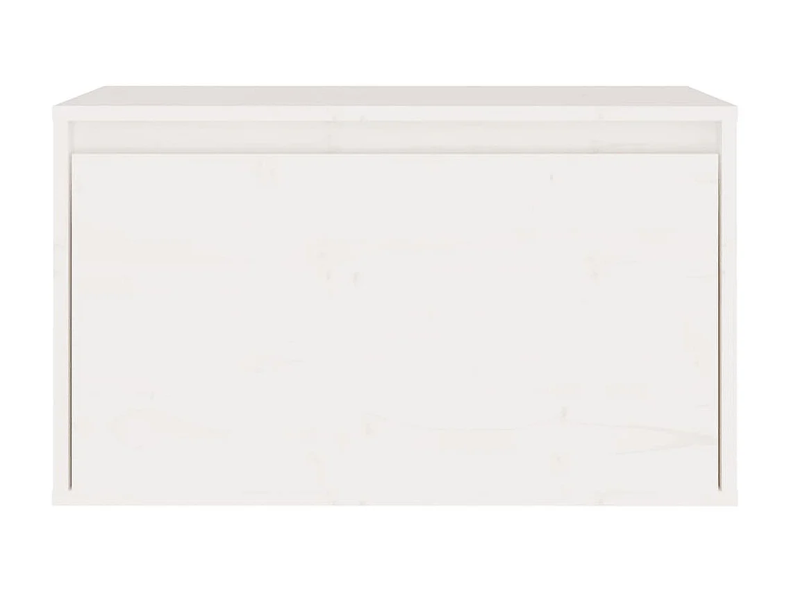 Mueble TV 7 piezas Blanco Madera maciza de pino