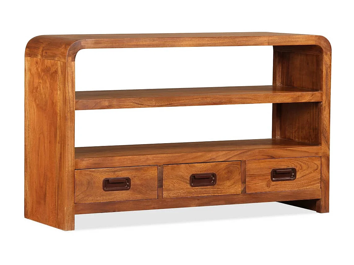 Meuble TV Bois d'acacia solide 90 x 30 x 55 cm