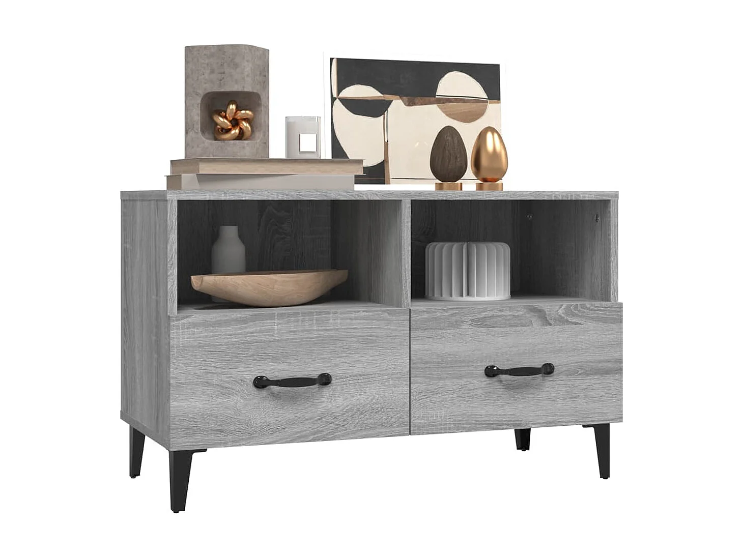 Meuble TV Sonoma gris 80x36x50 cm Bois d'ingénierie