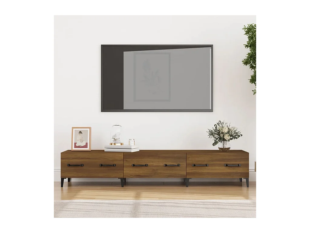 Meuble TV Chêne marron 150x34,5x30 cm Bois d'ingénierie