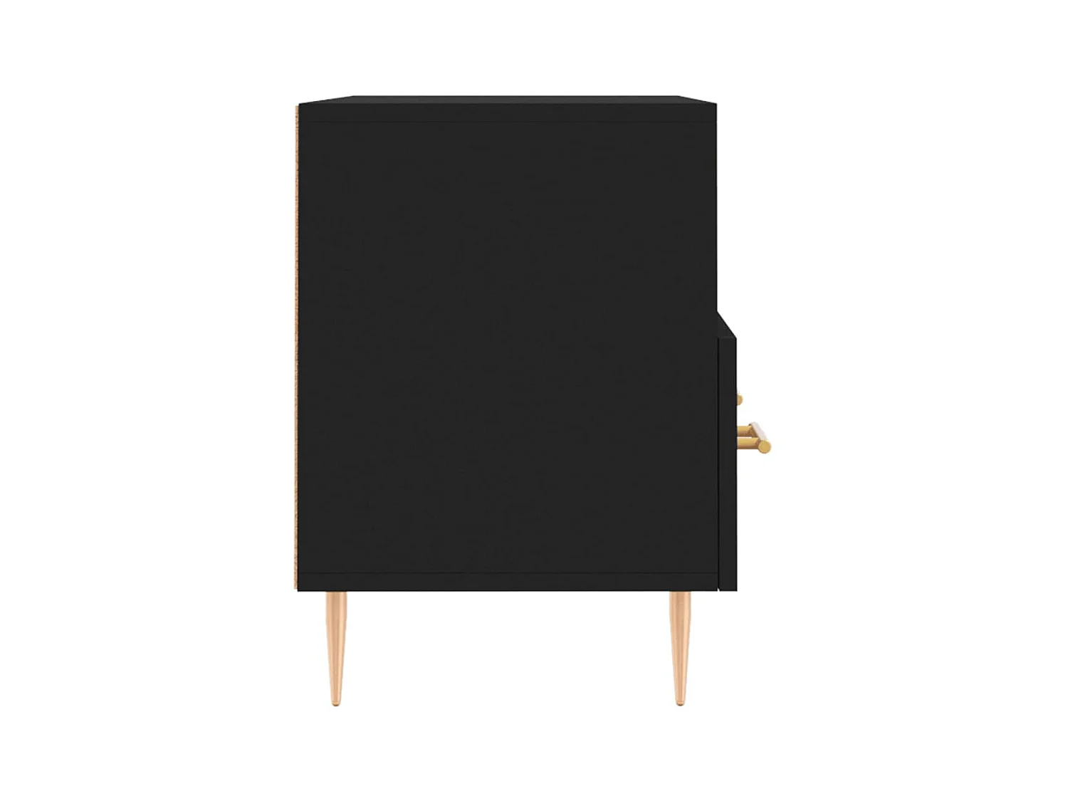 Zwart TV-meubel 80x36x50 cm Bewerkt hout