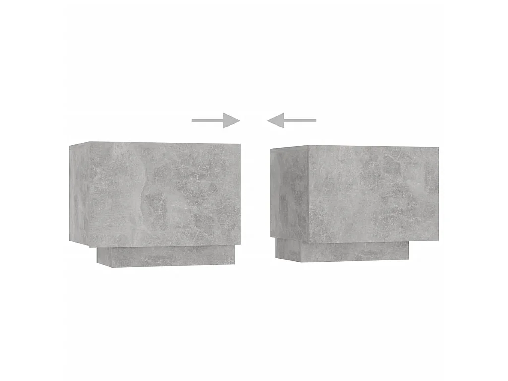 Móvel de TV com luzes LED cinza concreto 180x35x40 cm