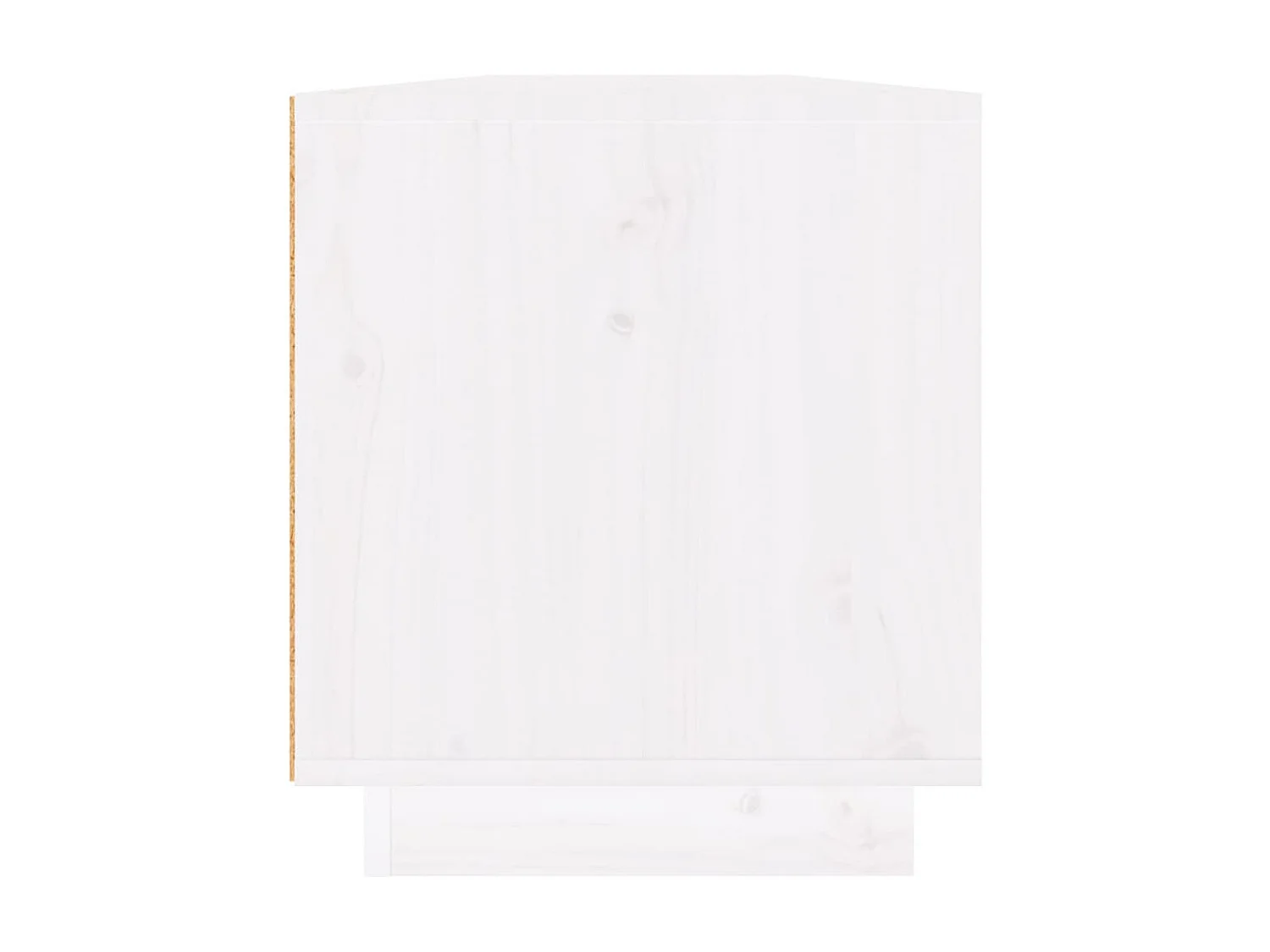 Meuble TV Blanc 110x34x40 cm Bois de pin massif