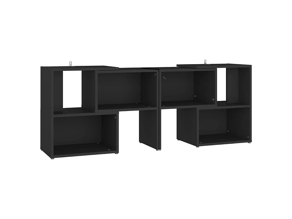 Meuble TV Noir 104x30x52 cm Aggloméré