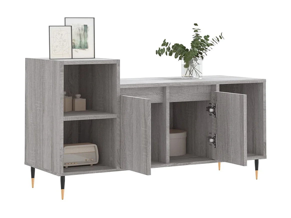 Meuble TV Sonoma gris 100x35x55 cm Bois d'ingénierie