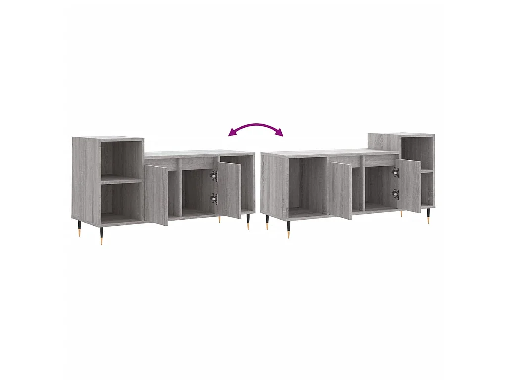 Meuble TV Sonoma gris 100x35x55 cm Bois d'ingénierie