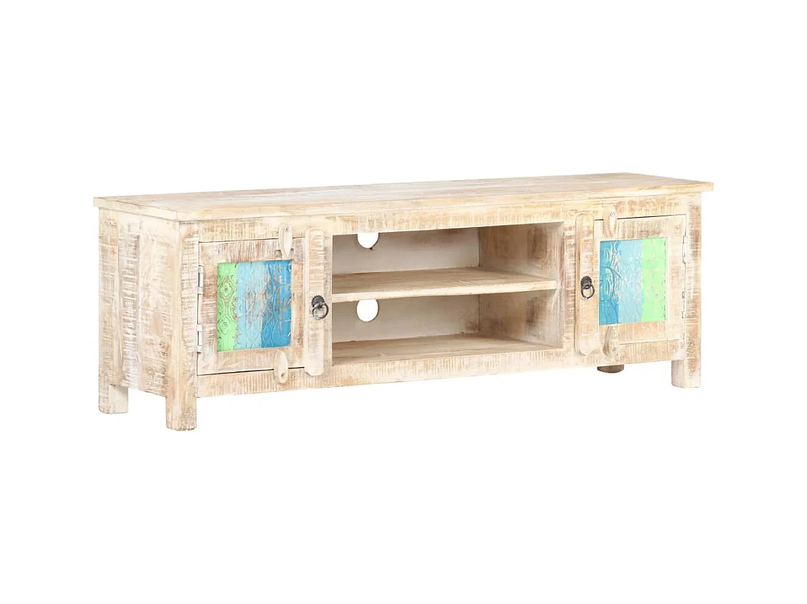 Meuble TV 120x30x40 cm Bois d'acacia brut
