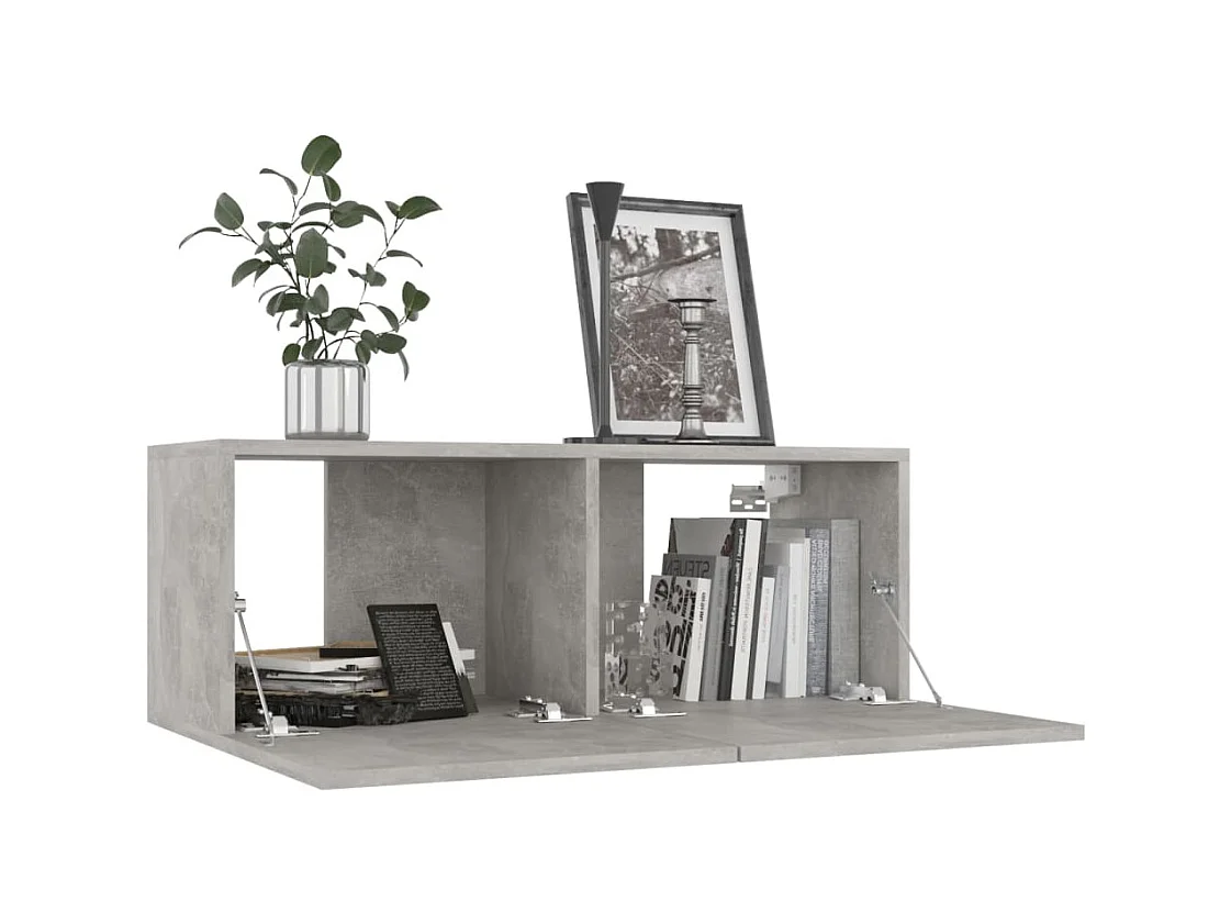 Ensemble de meubles TV 8 pcs Gris béton Aggloméré