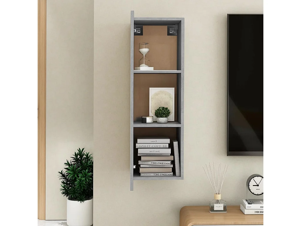 TV-meubel Betongrijs 30,5x30x90 cm Spaanplaat