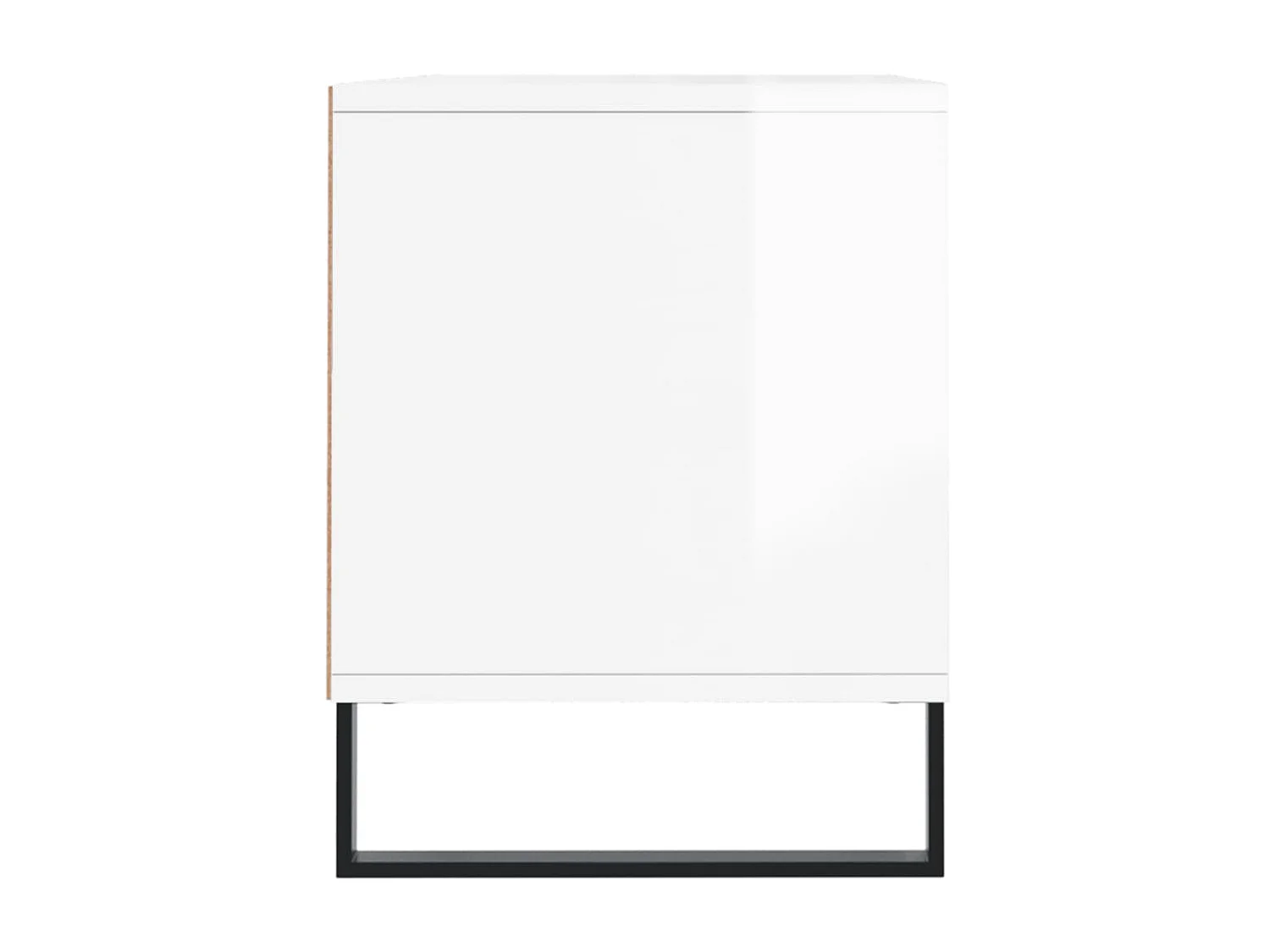 Móvel de TV branco brilhante 100x34,5x44,5 cm madeira projetada