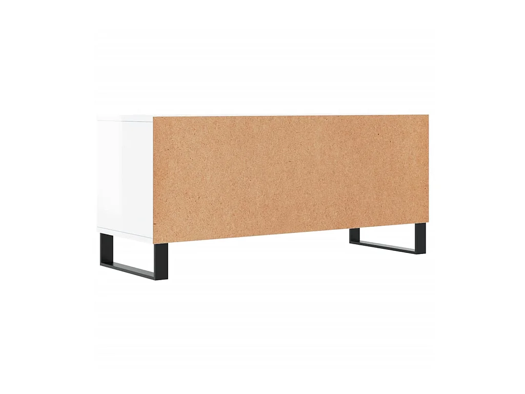 Móvel de TV branco brilhante 100x34,5x44,5 cm madeira projetada