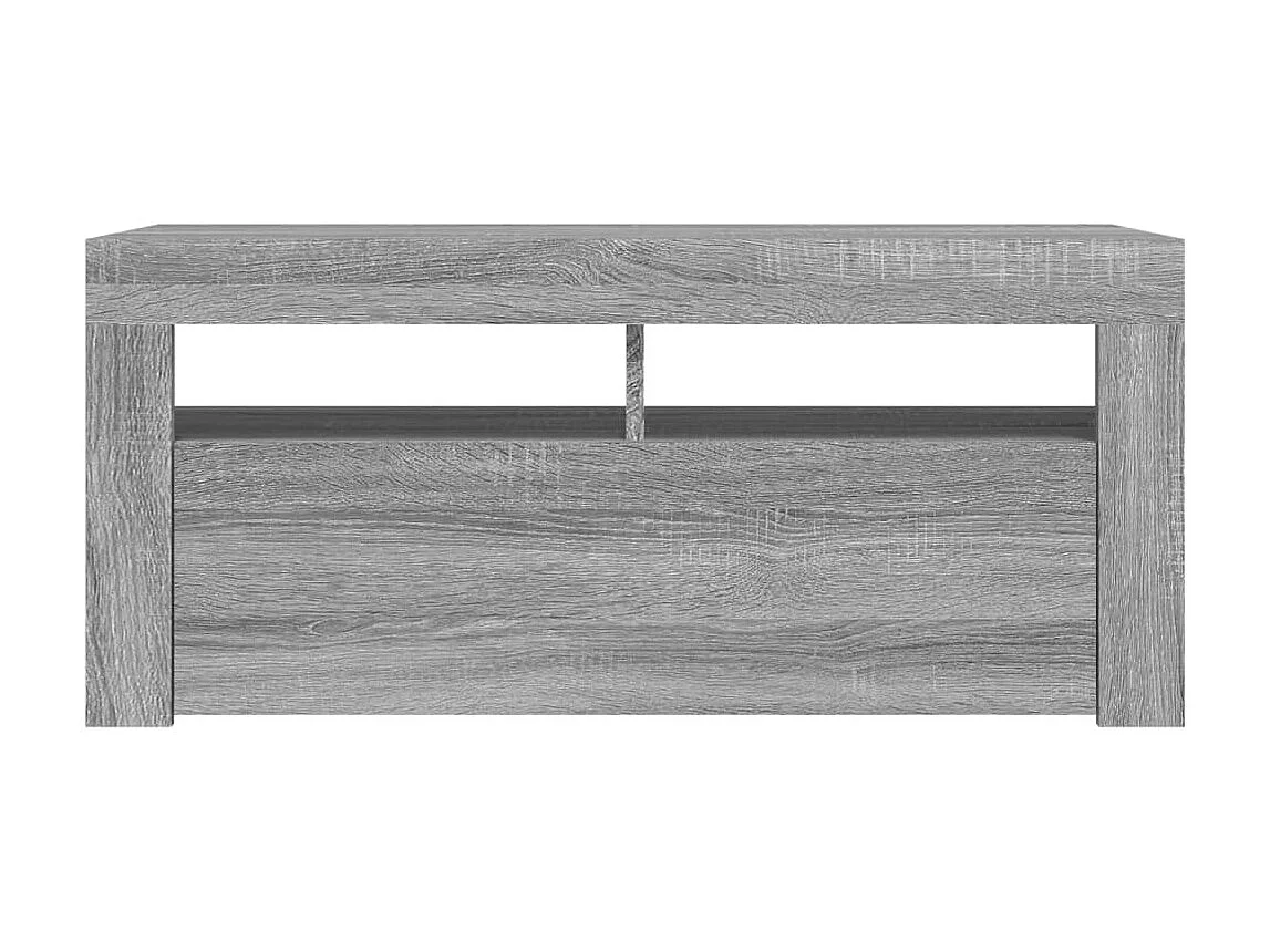 Meuble TV avec lumières LED Sonoma gris 90x35x40 cm