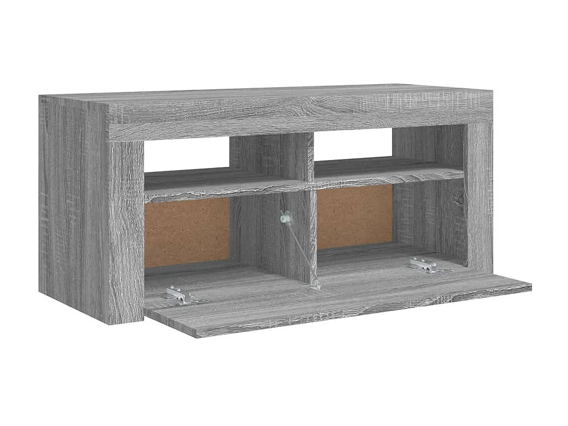 Meuble TV avec lumières LED Sonoma gris 90x35x40 cm