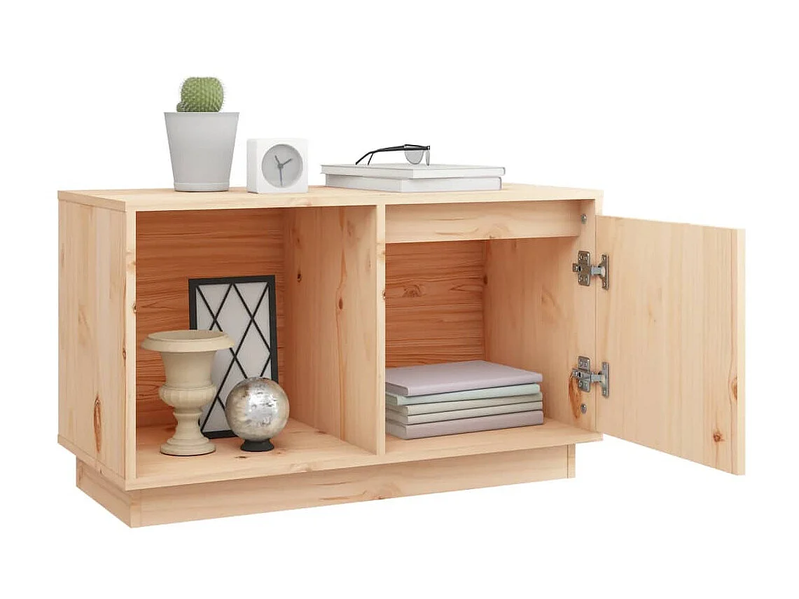 Meuble TV 74x35x44 cm Bois de pin massif