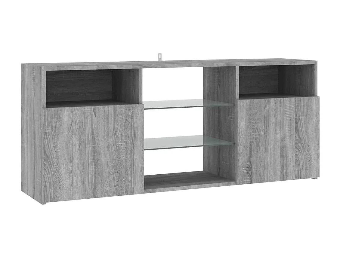 Mueble TV con luces LED Sonoma gris 120x30x50 cm