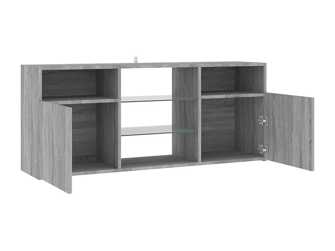 Mueble TV con luces LED Sonoma gris 120x30x50 cm