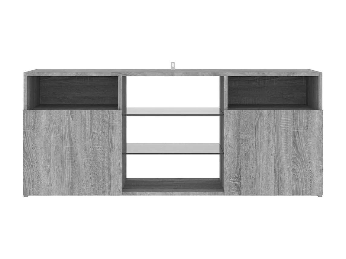 Mueble TV con luces LED Sonoma gris 120x30x50 cm