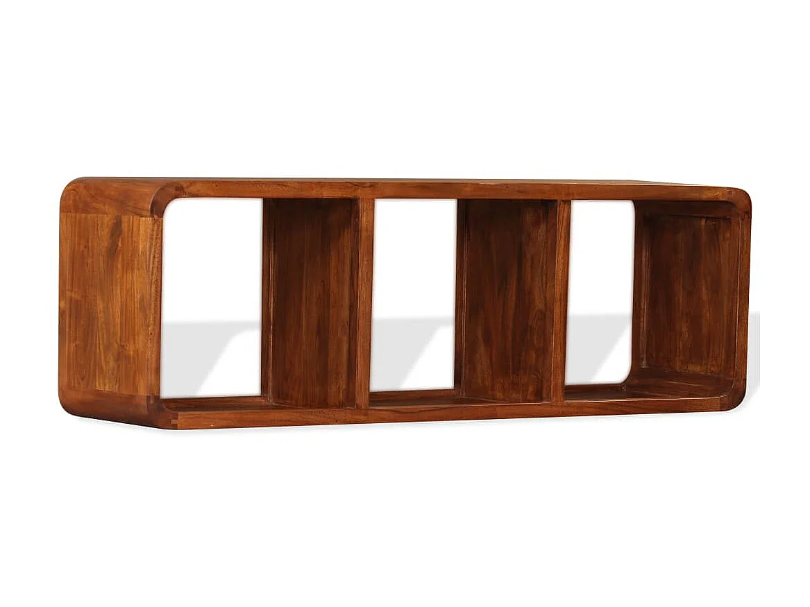 TV-Schrank aus Massivholz mit Honig-Finish, 120 x 30 x 40 cm