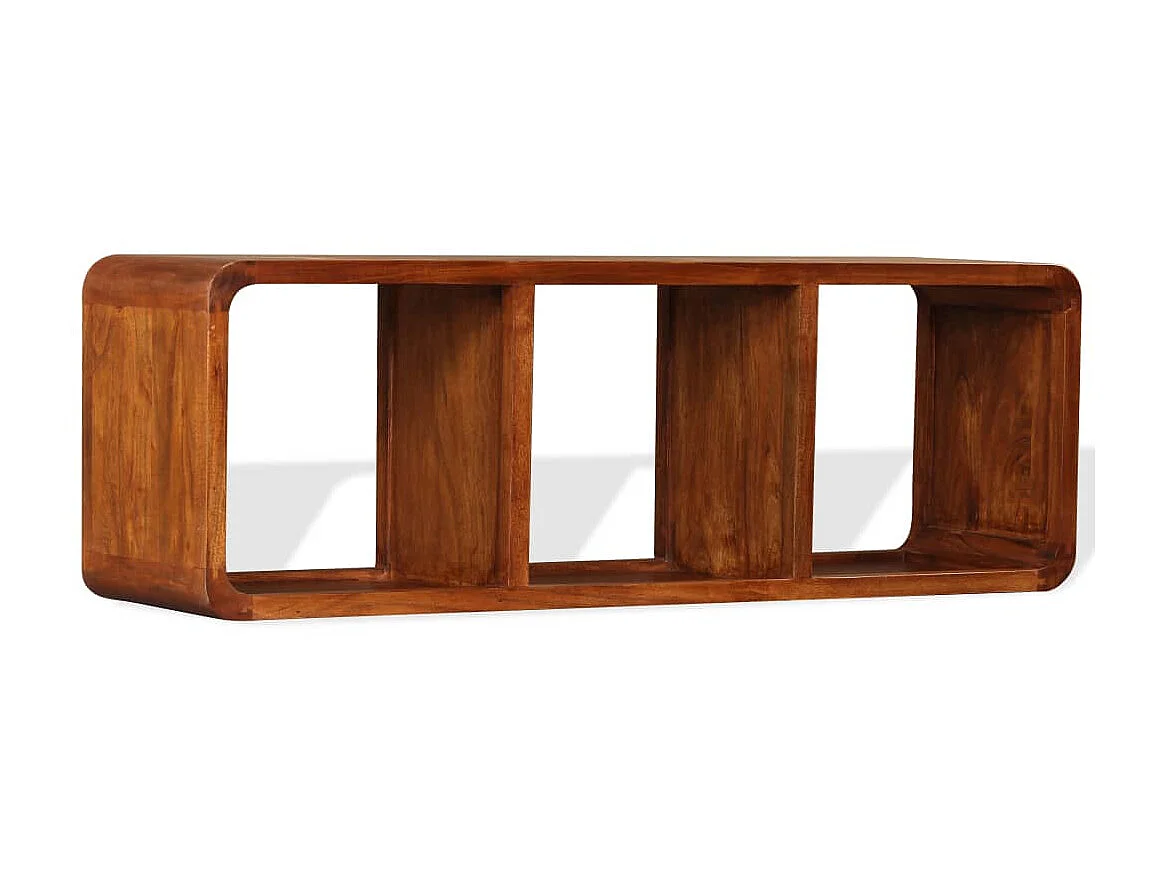TV-Schrank aus Massivholz mit Honig-Finish, 120 x 30 x 40 cm