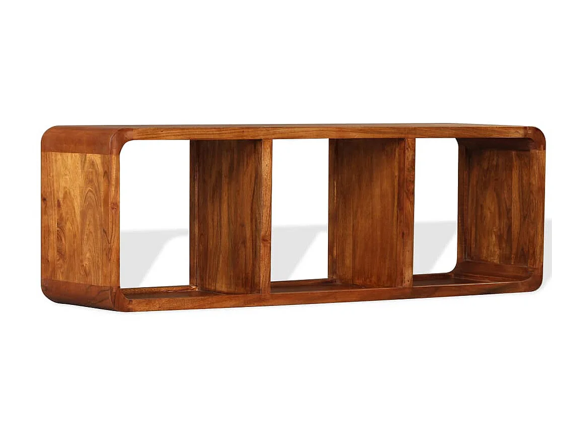 TV-Schrank aus Massivholz mit Honig-Finish, 120 x 30 x 40 cm