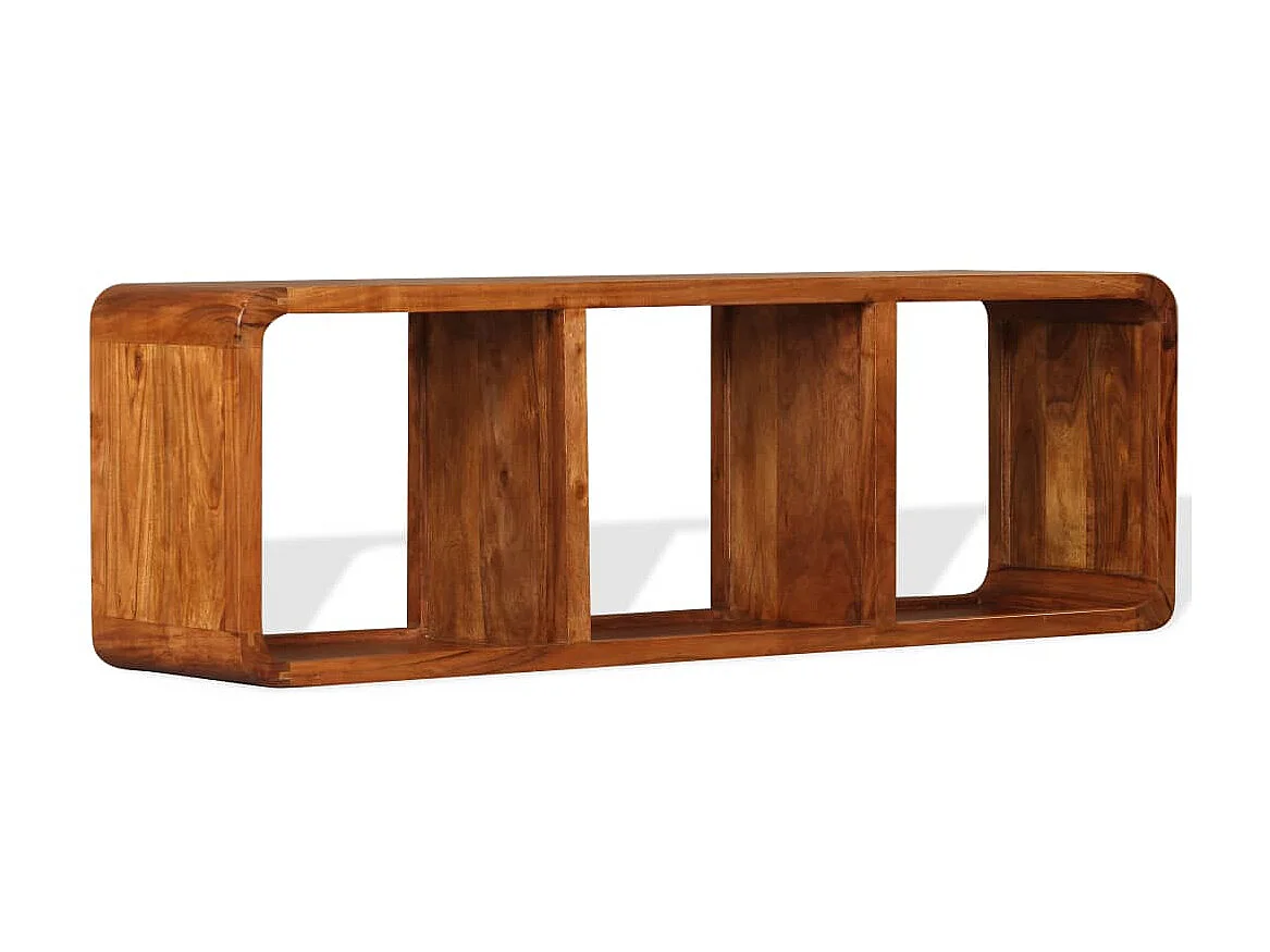 TV-Schrank aus Massivholz mit Honig-Finish, 120 x 30 x 40 cm