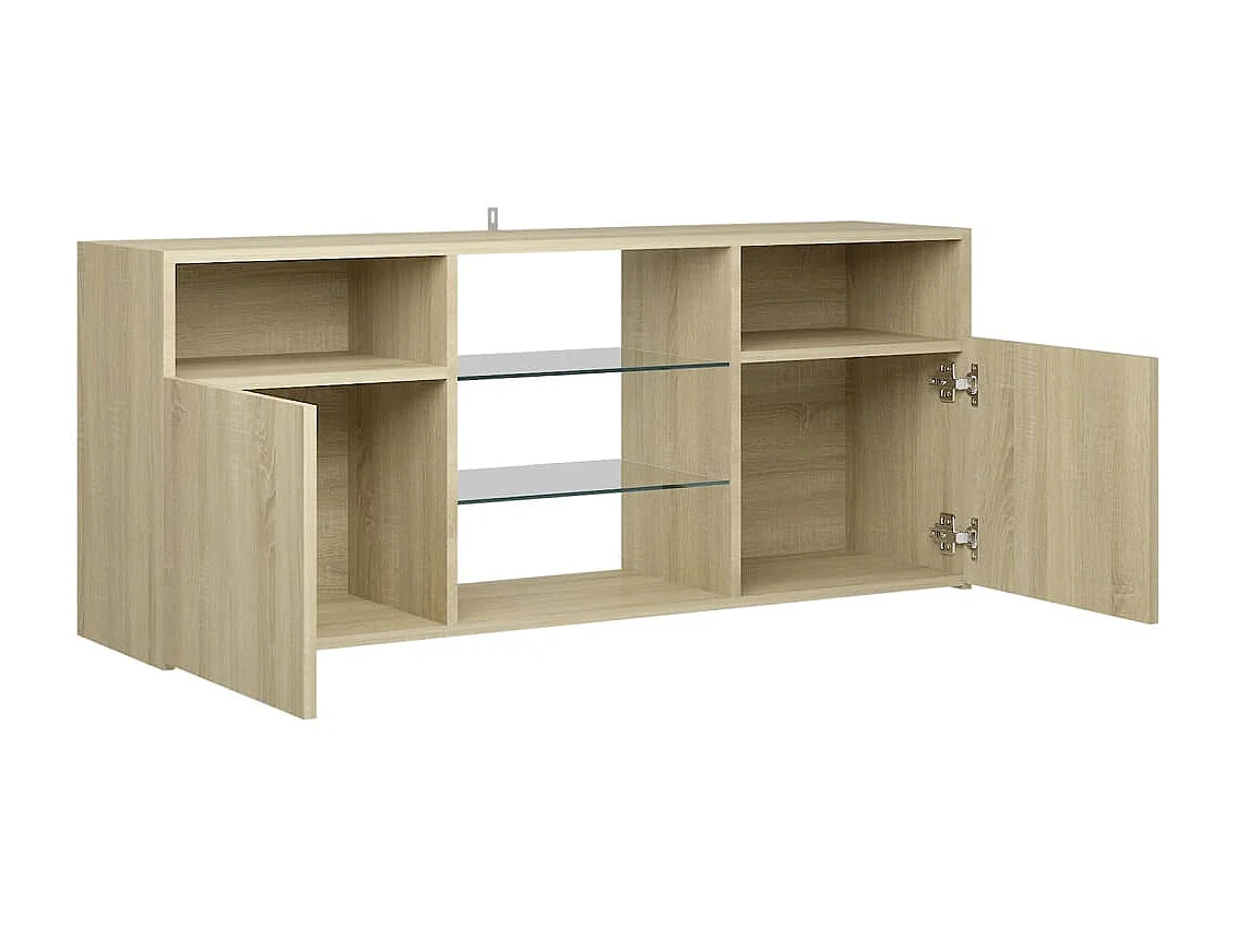 TV-meubel met LED-verlichting sonoma eiken 120x30x50 cm