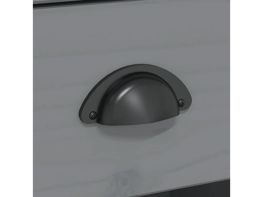 TV-meubel met 2 lades BODO grijs 91x43x56cm massief grenenhout