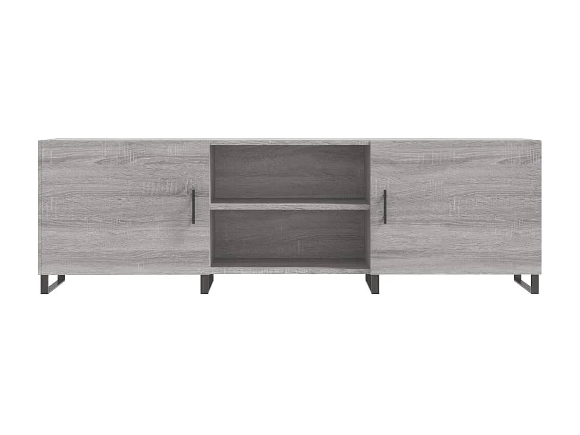 Mobile TV Sonoma grigio 150x30x50 cm in derivati del legno