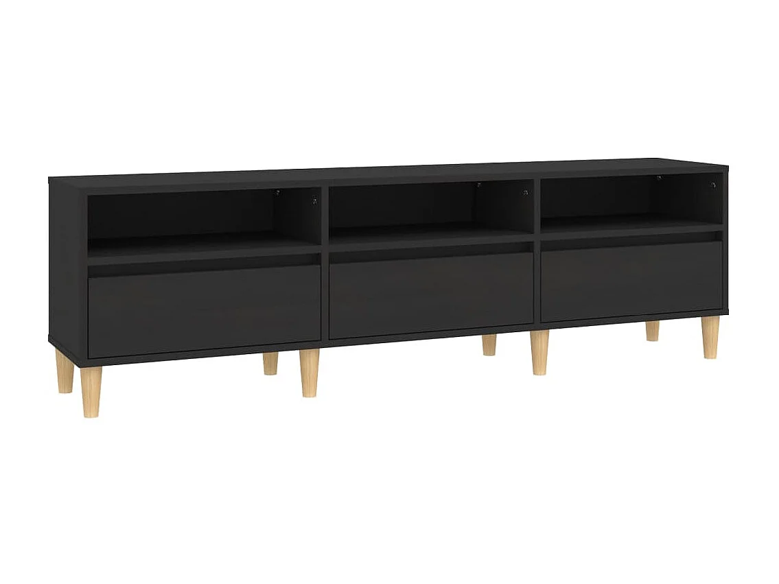 Zwart tv-meubel 150x30x44,5 cm samengesteld hout