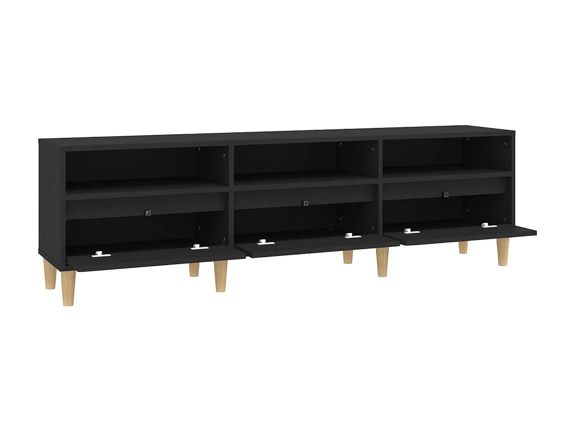 Zwart tv-meubel 150x30x44,5 cm samengesteld hout