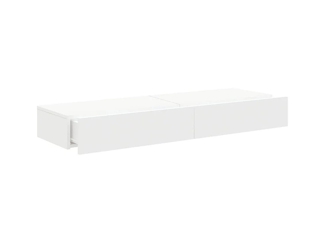 Meubles TV avec éclairage LED 2 pcs blanc 60x35x15,5 cm