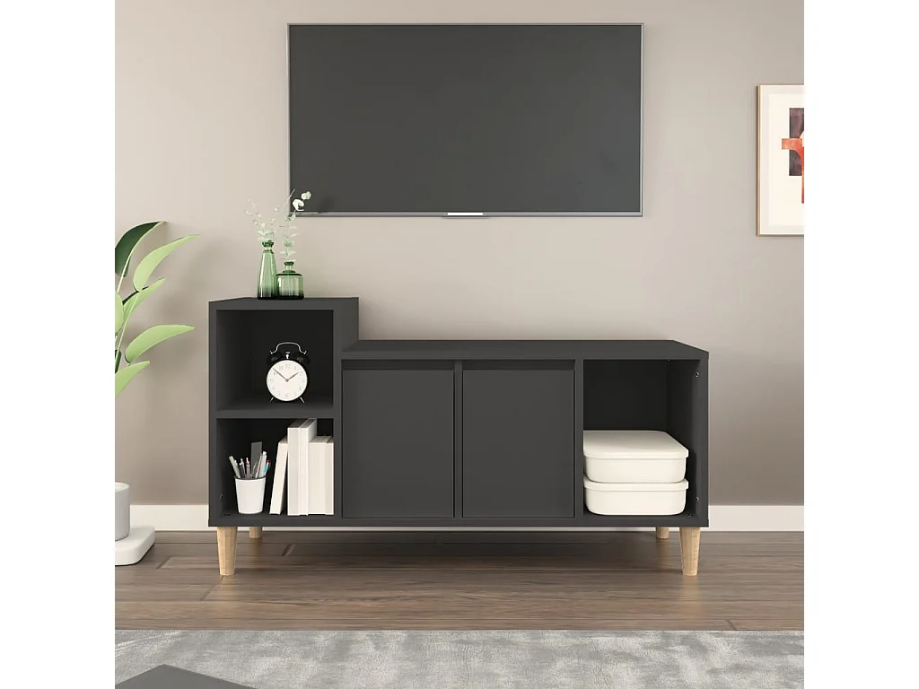 Meuble TV Noir 100x35x55 cm Bois d'ingénierie